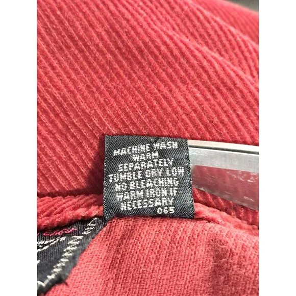 Y2K American Eagle Red Corduroy Sleeveless Dress Size 6 Vintage - Picture 8 of 8